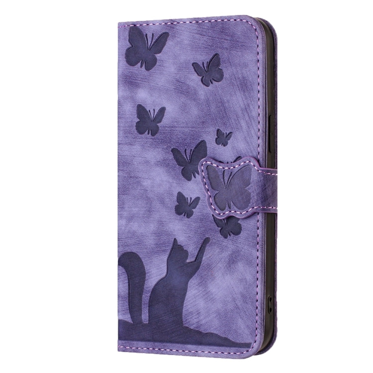 Custodia per cellulare in pelle con stampa a farfalla con gatto, For Samsung Galaxy S24 5G, For Samsung Galaxy A15, For Samsung Galaxy A05s, For Samsung Galaxy A25 5G