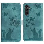 Custodia per cellulare in pelle con stampa a farfalla con gatto, For Samsung Galaxy S23 FE 5G, For Samsung Galaxy A24 4G, For Samsung Galaxy A23 / M13 4G, For Samsung Galaxy A14 4G / 5G