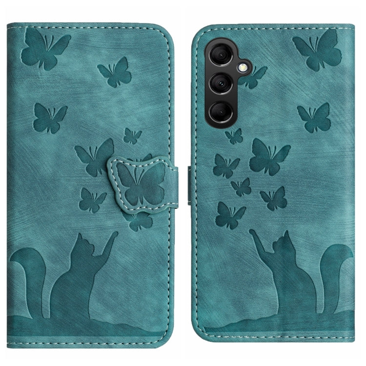 Custodia per cellulare in pelle con stampa a farfalla con gatto, For Samsung Galaxy S23 FE 5G, For Samsung Galaxy A24 4G, For Samsung Galaxy A23 / M13 4G, For Samsung Galaxy A14 4G / 5G