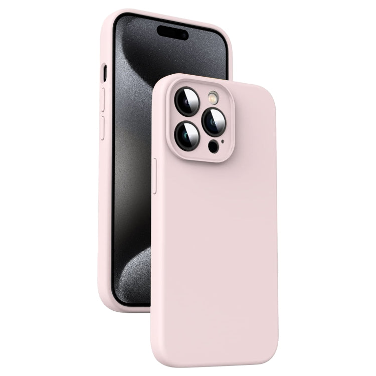 Custodia per telefono antiurto in silicone liquido in microfibra, For iPhone 16 Pro, For iPhone 16 Plus, For iPhone 16, For iPhone 15 Pro Max