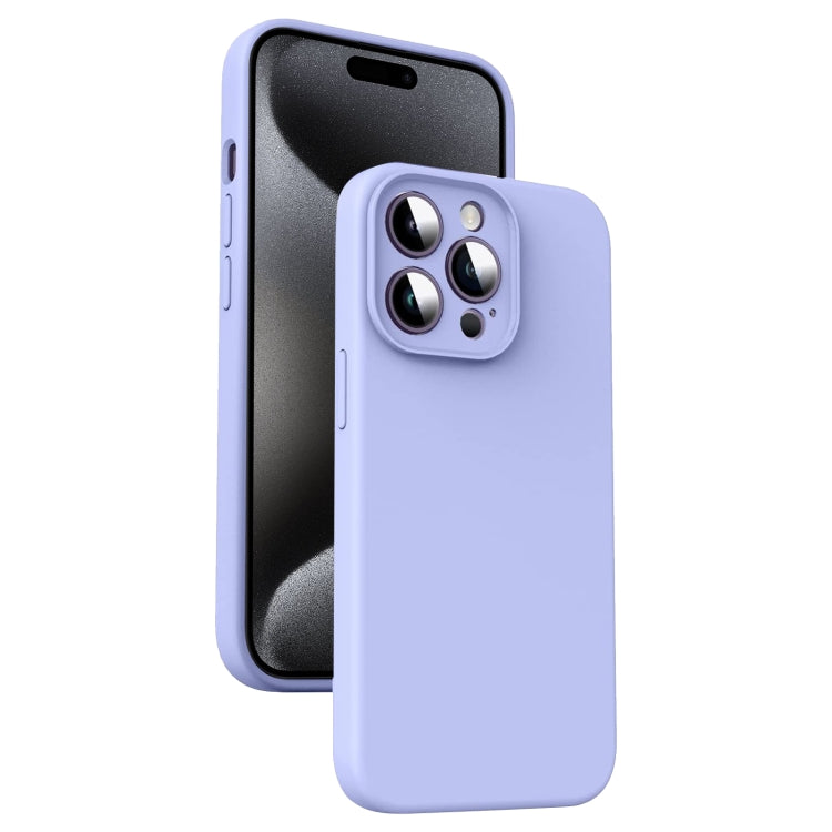 Custodia per telefono antiurto in silicone liquido in microfibra, For iPhone 16 Pro, For iPhone 16 Plus, For iPhone 16, For iPhone 15 Pro Max