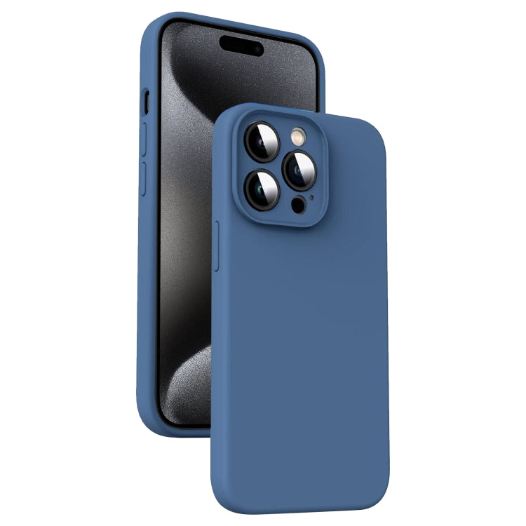 Custodia per telefono antiurto in silicone liquido in microfibra, For iPhone 15 Pro, For iPhone 15 Plus, For iPhone 15, For iPhone 14 Plus