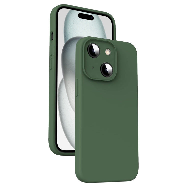 Custodia per telefono antiurto in silicone liquido in microfibra, For iPhone 15 Pro, For iPhone 15 Plus, For iPhone 15, For iPhone 14 Plus