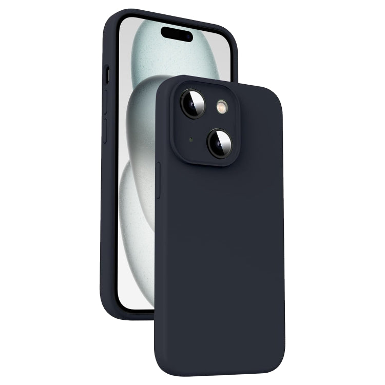 Custodia per telefono antiurto in silicone liquido in microfibra, For iPhone 15 Pro, For iPhone 15 Plus, For iPhone 15, For iPhone 14 Plus