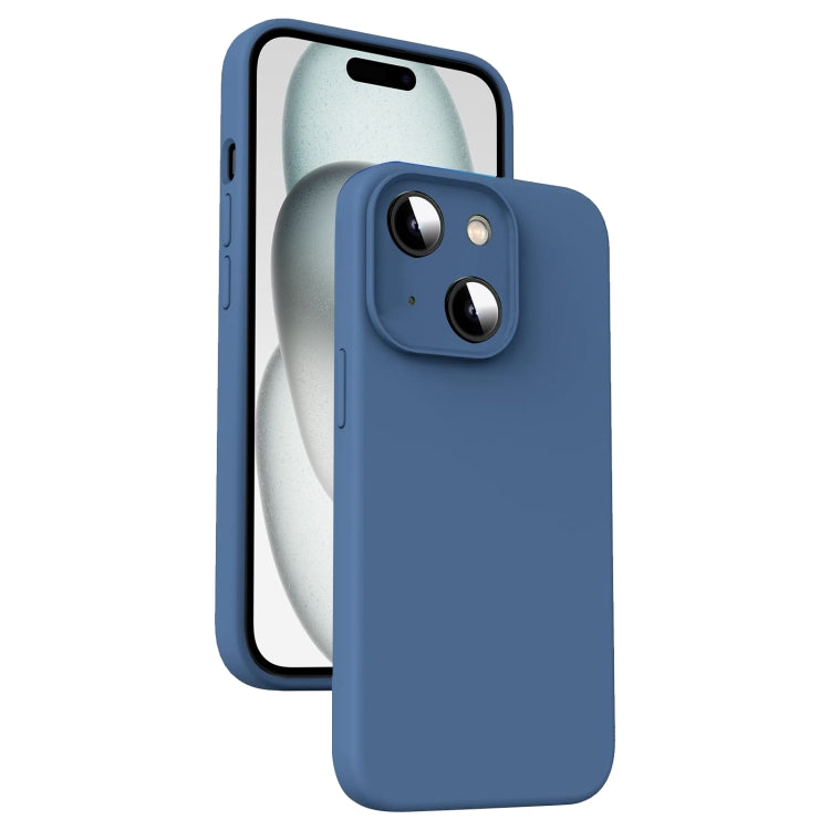 Custodia per telefono antiurto in silicone liquido in microfibra, For iPhone 15 Pro, For iPhone 15 Plus, For iPhone 15, For iPhone 14 Plus