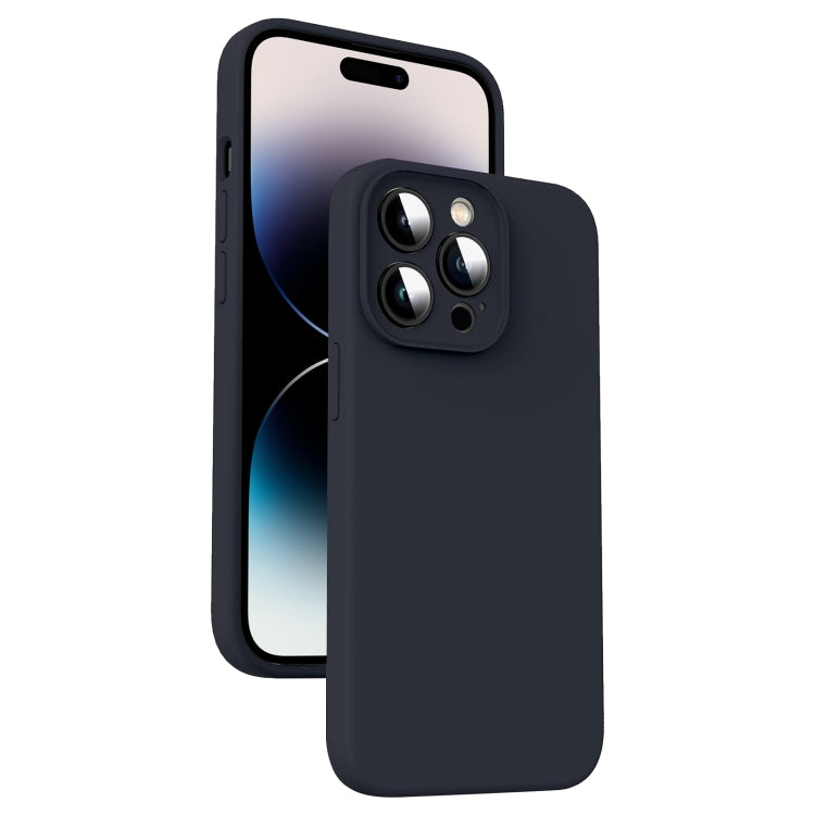 Custodia per telefono antiurto in silicone liquido in microfibra, For iPhone 14, For iPhone 14 Pro, For iPhone 14 Pro Max, For iPhone 13 Pro Max
