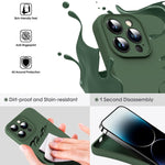 Custodia per telefono antiurto in silicone liquido in microfibra, For iPhone 13 Pro, For iPhone 13, For iPhone 12, For iPhone 12 Pro Max