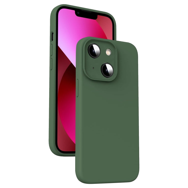 Custodia per telefono antiurto in silicone liquido in microfibra, For iPhone 13 Pro, For iPhone 13, For iPhone 12, For iPhone 12 Pro Max