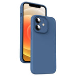 Custodia per telefono antiurto in silicone liquido in microfibra, For iPhone 13 Pro, For iPhone 13, For iPhone 12, For iPhone 12 Pro Max