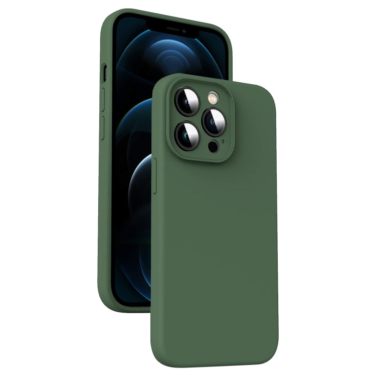 Custodia per telefono antiurto in silicone liquido in microfibra, For iPhone 13 Pro, For iPhone 13, For iPhone 12, For iPhone 12 Pro Max