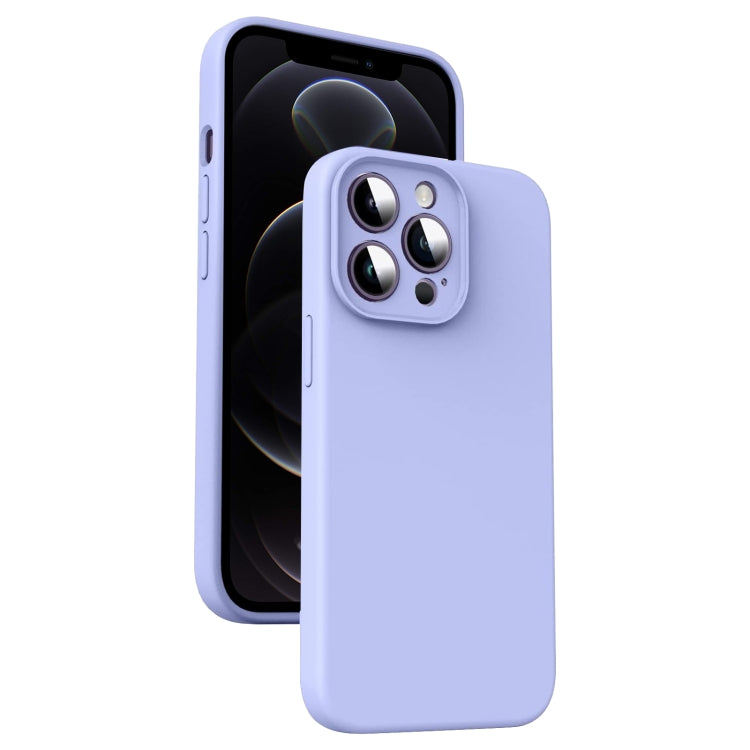 Custodia per telefono antiurto in silicone liquido in microfibra, For iPhone 12 Pro