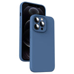 Custodia per telefono antiurto in silicone liquido in microfibra, For iPhone 12 Pro