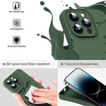 Custodia per telefono antiurto in silicone liquido in microfibra, For iPhone 16 Pro, For iPhone 16 Plus, For iPhone 16, For iPhone 15 Pro Max