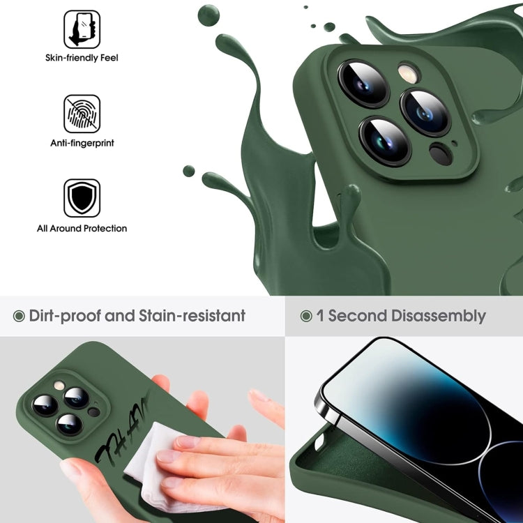 Custodia per telefono antiurto in silicone liquido in microfibra, For iPhone 16 Pro, For iPhone 16 Plus, For iPhone 16, For iPhone 15 Pro Max
