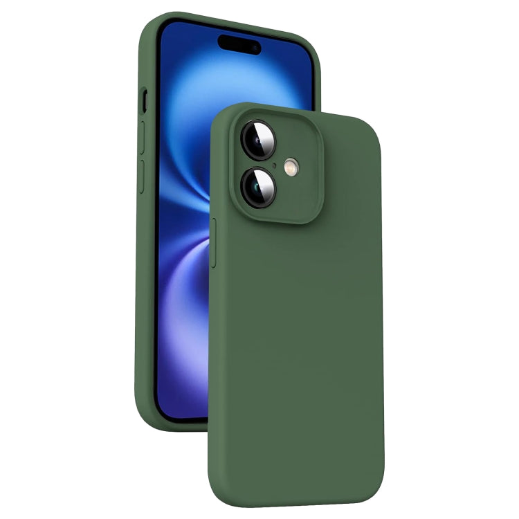 Custodia per telefono antiurto in silicone liquido in microfibra, For iPhone 16 Pro, For iPhone 16 Plus, For iPhone 16, For iPhone 15 Pro Max
