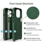 Custodia per telefono antiurto in silicone liquido in microfibra, For iPhone 17 Pro Max, For iPhone 17 Pro, For iPhone 17, For iPhone 16 Pro Max