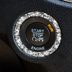 Per Dodge Charger 2011-2014 Adesivo decorativo con diamante del cerchio di avviamento del motore dell'auto, guida a sinistra, Engine Starting Circle