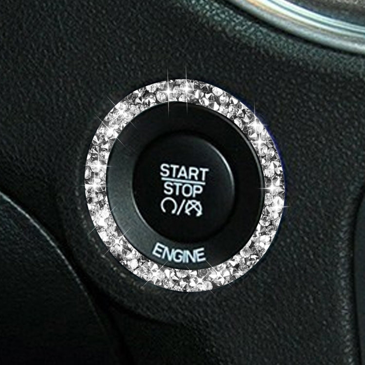Per Dodge Charger 2011-2014 Adesivo decorativo con diamante del cerchio di avviamento del motore dell'auto, guida a sinistra, Engine Starting Circle
