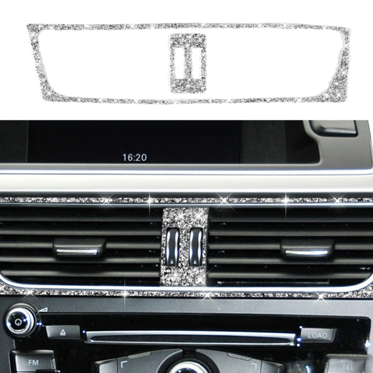 Per Audi A4 / A5 / Q5 2 pezzi adesivo decorativo con diamante per uscita condizionatore d'aria per auto, Air Conditioner Outlet Left Drive, Air Conditioner Outlet Right Drive