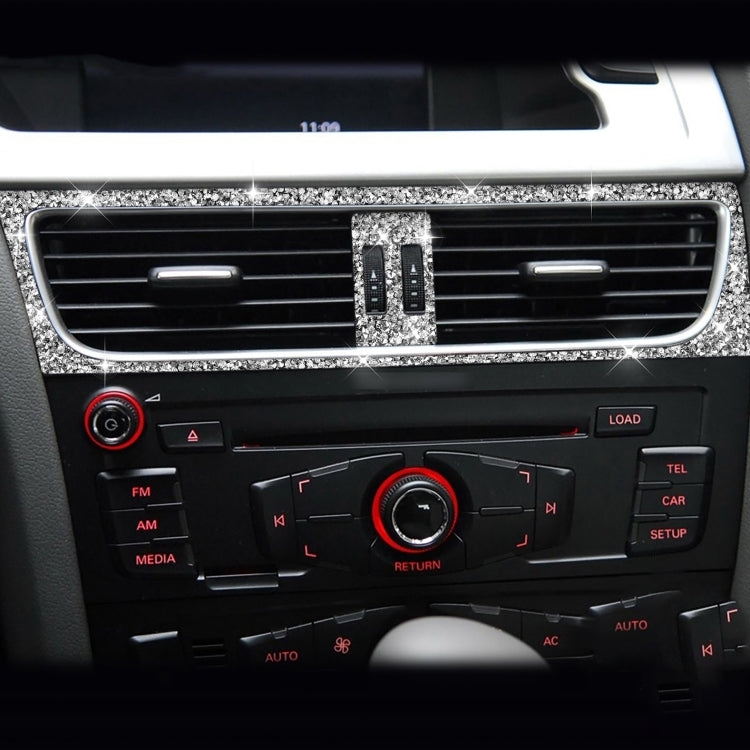 Per Audi A4 / A5 / Q5 2 pezzi adesivo decorativo con diamante per uscita condizionatore d'aria per auto, Air Conditioner Outlet Left Drive, Air Conditioner Outlet Right Drive