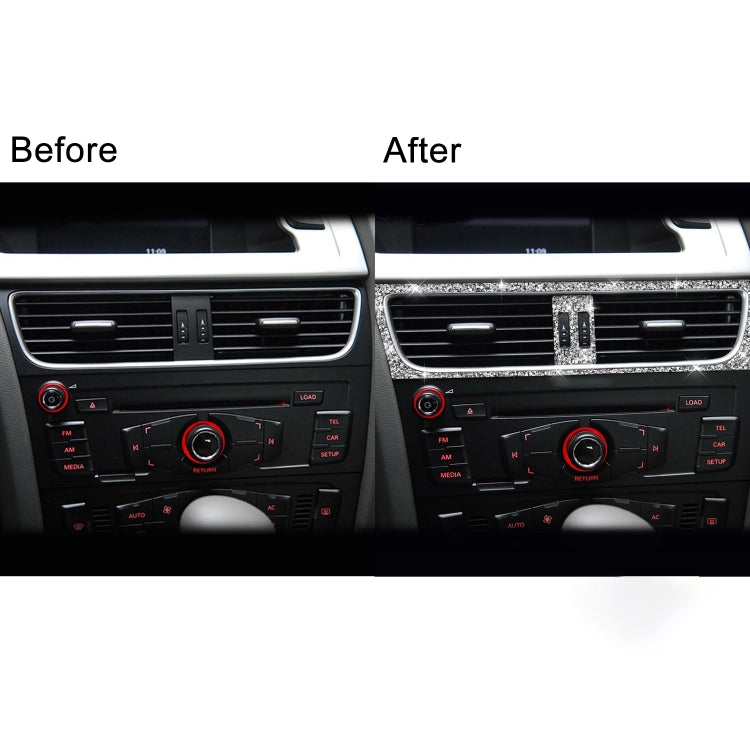 Per Audi A4 / A5 / Q5 2 pezzi adesivo decorativo con diamante per uscita condizionatore d'aria per auto, Air Conditioner Outlet Left Drive, Air Conditioner Outlet Right Drive