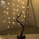 36 LED Lampada da tavolo in filo di rame con albero di perle Decorazione creativa Touch Control Luce notturna (luce bianca calda), 36 LEDs Warm White, 36 LEDs Pink Light, 108 LEDs Warm White, 108 LEDs Pink Light, 108 LEDs White Light                   ...