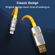 XJ-U101 Cavo dati di ricarica a molla da USB a USB-C/Type-C, lunghezza: 1,5 m, USB to USB-C / Type-C