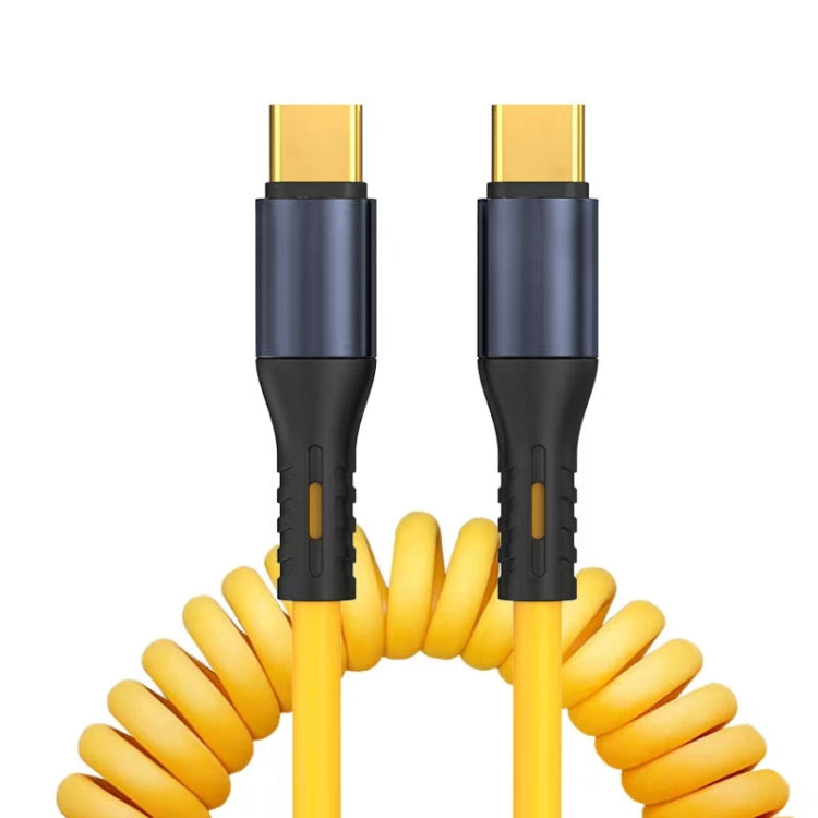 XJ-U101 Cavo dati di ricarica a molla da USB-C/Type-C a USB-C/Type-C, lunghezza: 1,5 m, USB-C / Type-C to USB-C / Type-C