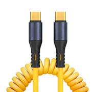 XJ-U101 Cavo dati di ricarica a molla da USB-C/Type-C a USB-C/Type-C, lunghezza: 1,5 m, USB-C / Type-C to USB-C / Type-C