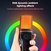 Microfono da tavolo wireless Yanmai SF-777W con luce RGB