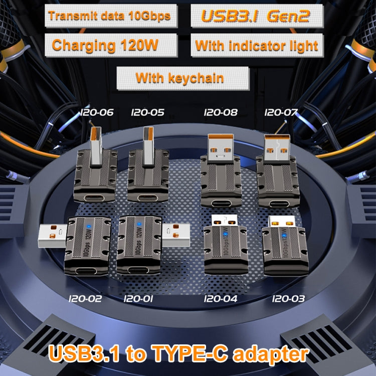 Adattatore USB 3.1 Gen2 a Type-C 120W 10Gbps