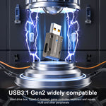 Adattatore USB 3.1 Gen2 a Type-C 120W 10Gbps