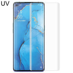 Pellicola vetro temperato curva liquida UV per smartphone