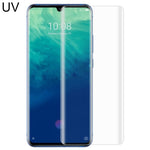Pellicola vetro temperato curva liquida UV per smartphone