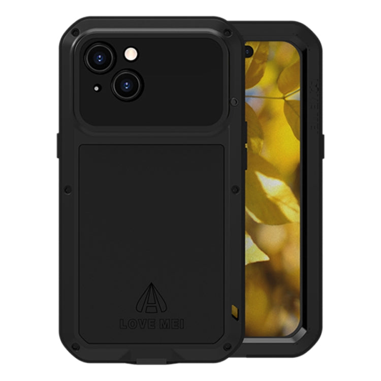 Custodia per telefono antipolvere impermeabile antiurto in metallo LOVE MEI, For iPhone 15 Plus, For iPhone 15