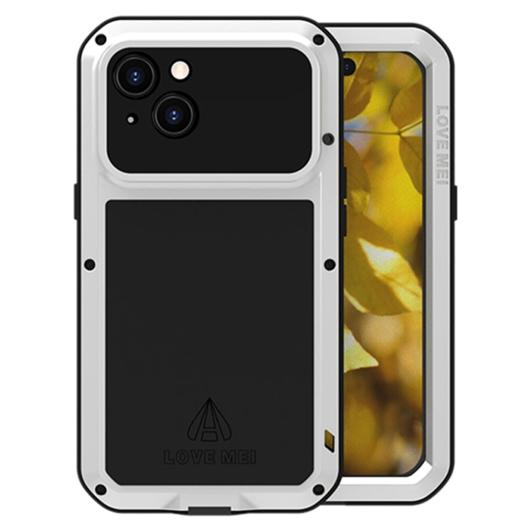 Custodia per telefono antipolvere impermeabile antiurto in metallo LOVE MEI, For iPhone 15 Plus, For iPhone 15