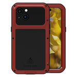 Custodia per telefono antipolvere impermeabile antiurto in metallo LOVE MEI, For iPhone 15 Plus, For iPhone 15