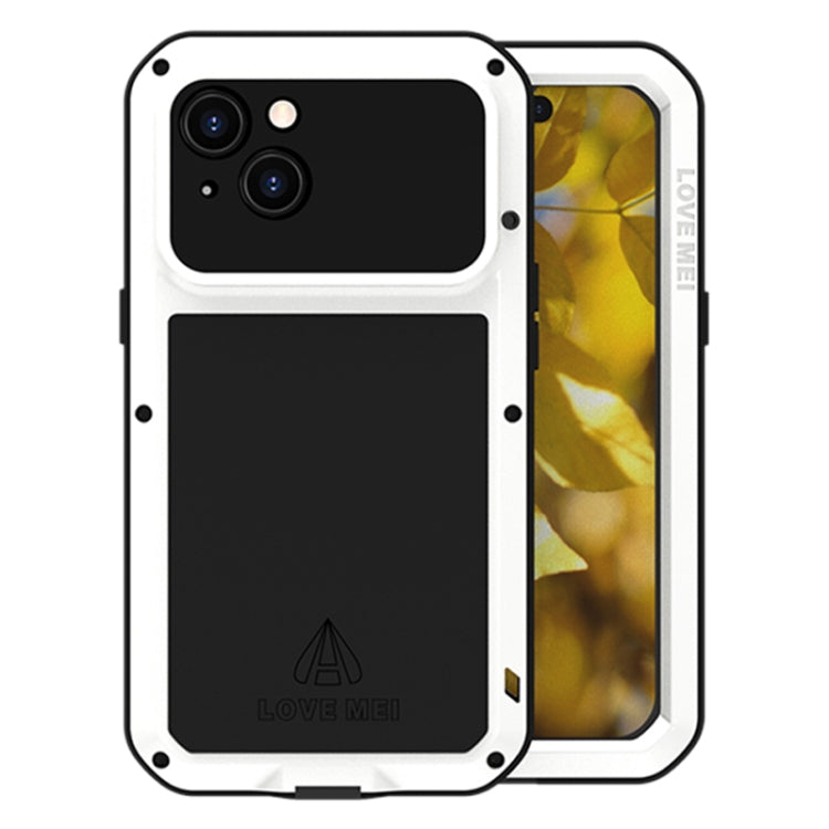 Custodia per telefono antipolvere impermeabile antiurto in metallo LOVE MEI, For iPhone 15 Plus, For iPhone 15