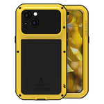 Custodia per telefono antipolvere impermeabile antiurto in metallo LOVE MEI, For iPhone 15 Plus, For iPhone 15