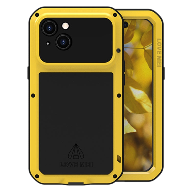 Custodia per telefono antipolvere impermeabile antiurto in metallo LOVE MEI, For iPhone 15 Plus, For iPhone 15
