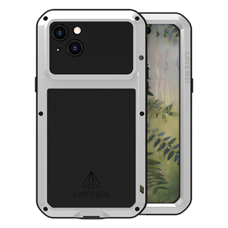 Custodia per telefono antipolvere impermeabile antiurto in metallo LOVE MEI, For iPhone 15 Plus, For iPhone 15