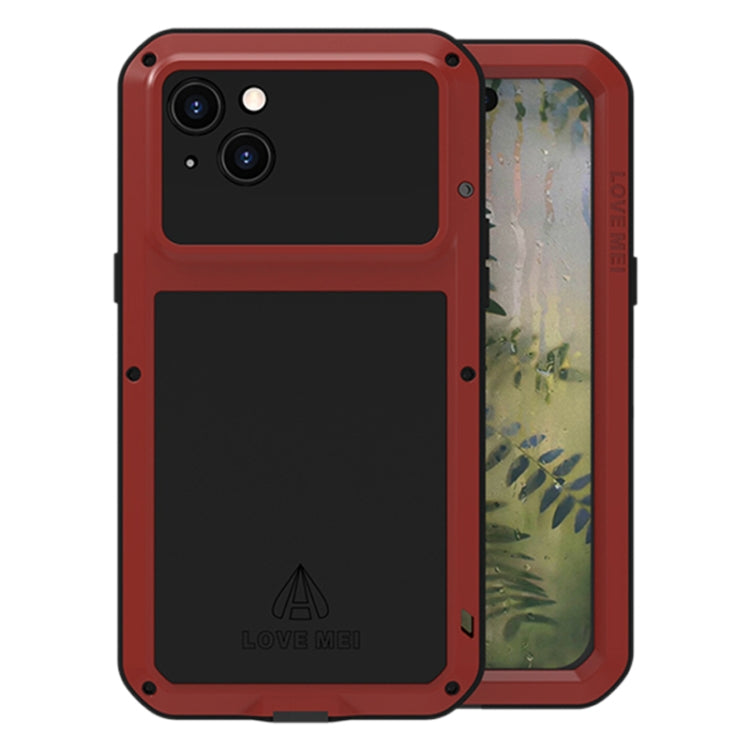 Custodia per telefono antipolvere impermeabile antiurto in metallo LOVE MEI, For iPhone 15 Plus, For iPhone 15