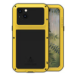 Custodia per telefono antipolvere impermeabile antiurto in metallo LOVE MEI, For iPhone 15 Plus, For iPhone 15