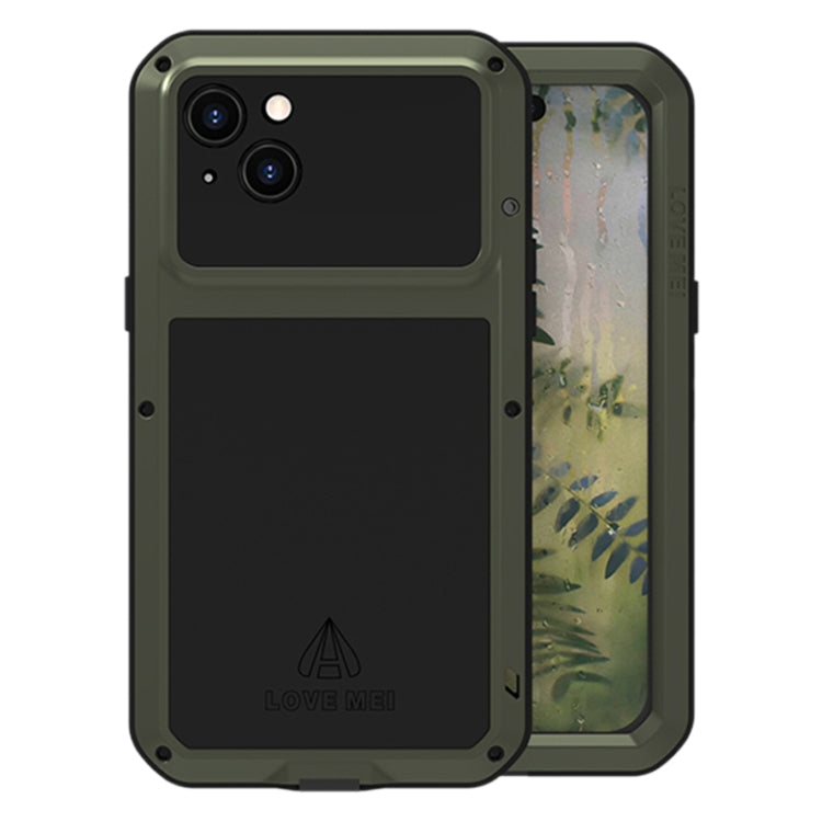Custodia per telefono antipolvere impermeabile antiurto in metallo LOVE MEI, For iPhone 15 Plus, For iPhone 15