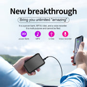 Registratore vocale intelligente JNN Q75 Power Bank magnetico, 4GB, 8GB, 16GB, 32GB, 64GB