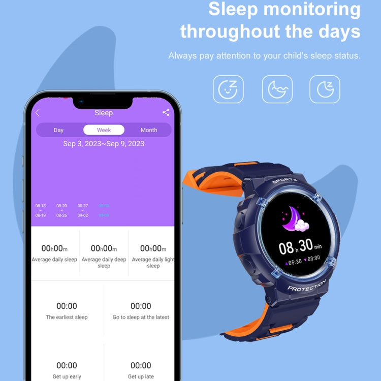Smartwatch per bambini IP68 con schermo rotondo da 1,2 pollici HT19, supporta il monitoraggio del sonno