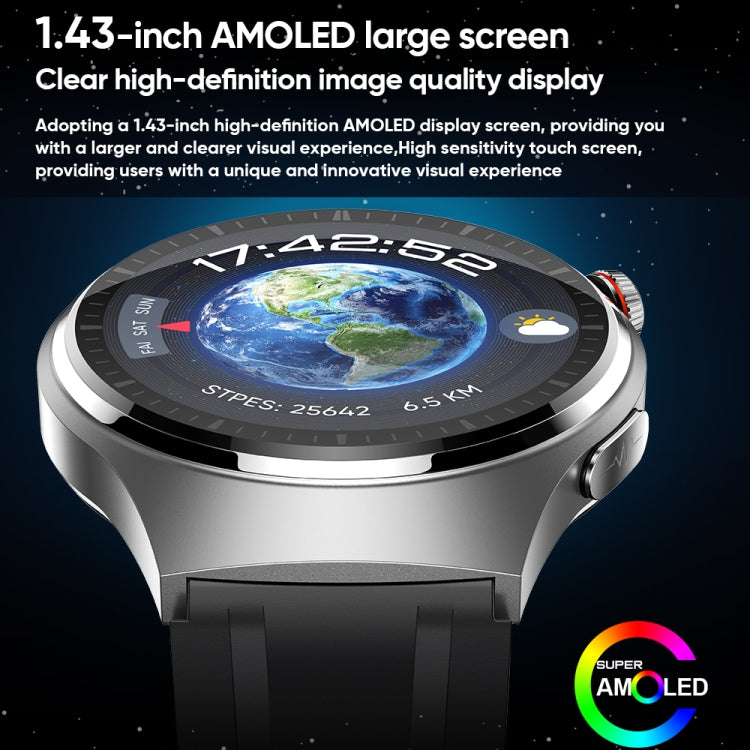 Orologio intelligente MT200 AMOLED IP67 da 1,43 pollici, supporto ECG/temperatura corporea/monitoraggio della glicemia