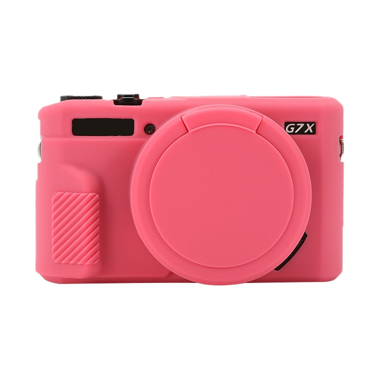 Custodia protettiva in morbido silicone con copriobiettivo, For Canon PowerShot G7 X Mark II / G7X2