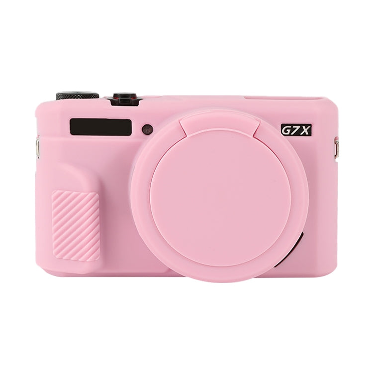 Custodia protettiva in morbido silicone con copriobiettivo, For Canon PowerShot G7 X Mark II / G7X2