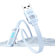 USAMS US-SJ651 Cavo dati a gomito per ricarica rapida da USB a USB-C/Type-C in lega di alluminio, lunghezza: 1,2 m, US-SJ651